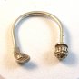 Sterling Silver Gold Ball & Club Key Chain