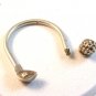 Sterling Silver Gold Ball & Club Key Chain