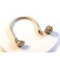 Sterling Silver Gold Ball & Club Key Chain