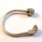 Sterling Silver Gold Ball & Club Key Chain