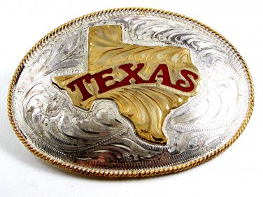 Huecho En Mexico Alpaca Texas Cowboy Western Belt Buckle