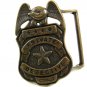 Vintage Brass Private Detective Belt Buckle 10242013