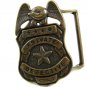 Vintage Brass Private Detective Belt Buckle 10242013