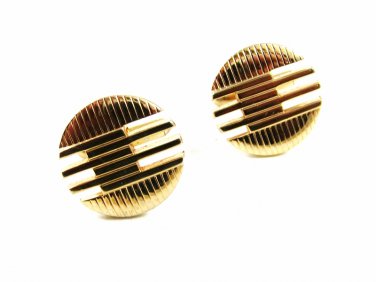 True Vintage Mid Century Goldtone Classy Cufflinks by Swank 100714c