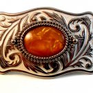 Vintage Silvertone & Stone or Plastic Western Cowboy Belt Buckle