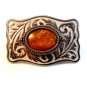 Vintage Silvertone & Stone or Plastic Western Cowboy Belt Buckle