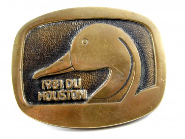 1981 DU Houston Belt Buckle for Ducks Unlimited Limited Edition 6914
