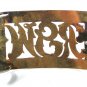 Vintage Handmade Goldtone Initial / Letters RGW Belt Buckle Unbranded 7715