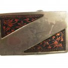 Vintage Working Cowboy Silvertone & Copper Belt Buckle Unbranded 71215