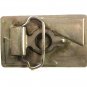 Vintage Working Cowboy Silvertone & Copper Belt Buckle Unbranded 71215