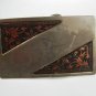 Vintage Working Cowboy Silvertone & Copper Belt Buckle Unbranded 71215
