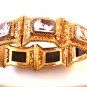 Gorgeous Victorian Etruscan 800 Silver Gold Vermeil Cameos Bracelet