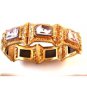Gorgeous Victorian Etruscan 800 Silver Gold Vermeil Cameos Bracelet