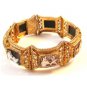 Gorgeous Victorian Etruscan 800 Silver Gold Vermeil Cameos Bracelet