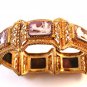 Gorgeous Victorian Etruscan 800 Silver Gold Vermeil Cameos Bracelet