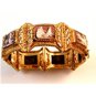 Gorgeous Victorian Etruscan 800 Silver Gold Vermeil Cameos Bracelet