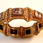 Gorgeous Victorian Etruscan 800 Silver Gold Vermeil Cameos Bracelet