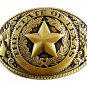 The State of Texas Brushed Goldtone w/ Black Belt Buckle 2192014