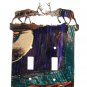 Buck Deers Fighting Double Switch Outlet Cover Plate by LaZart USA 6915