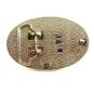 Unmarked Silvertone & White Belt Buckle 10292013