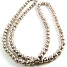 Mexican Sterling Silver 32" Ball Necklace