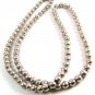 Mexican Sterling Silver 32" Ball Necklace