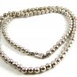 Mexican Sterling Silver 32" Ball Necklace