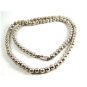Mexican Sterling Silver 32" Ball Necklace