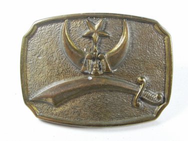 Vintage Shriners Masonic Buckle Unmarked 61315