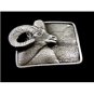 Big Horn Sheep Pewter Belt Buckle by KEV Made in USA 6514 Old New Stock