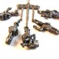 Vintage Charm Holder w/ Policeman Newspaper Boy etc Brooch