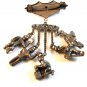 Vintage Charm Holder w/ Policeman Newspaper Boy etc Brooch