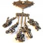 Vintage Charm Holder w/ Policeman Newspaper Boy etc Brooch