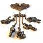 Vintage Charm Holder w/ Policeman Newspaper Boy etc Brooch