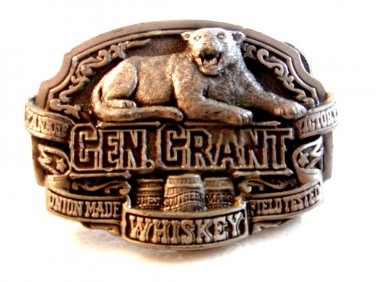1995 General Grant Union Made Whiskey Belt Buckle Made in U.S.A.