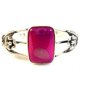 Southwest Sterling Silver & Purple Agate Cuff Bracelet
