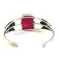 Southwest Sterling Silver & Purple Agate Cuff Bracelet