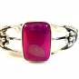Southwest Sterling Silver & Purple Agate Cuff Bracelet