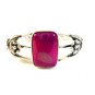 Southwest Sterling Silver & Purple Agate Cuff Bracelet