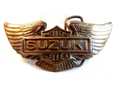 Vintage Suzuki Motor Cycles Belt Buckle
