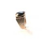 Signed SC Native American Sterling Black Onyx Ring Sz 12