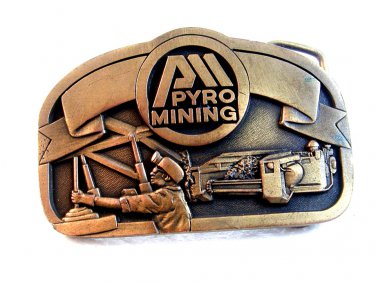 Vintage Pyro Mining Belt Buckle