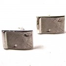 Vintage Brushed Silvertone Cufflinks by Swank 71515