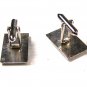 Vintage Brushed Silvertone Cufflinks by Swank 71515