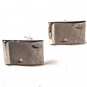 Vintage Brushed Silvertone Cufflinks by Swank 71515