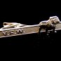 Vintage V.F.W. Silver Tone Marine Tie Clasp 90-098