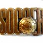 Vintage Solid Brass Soccer Belt Buckle