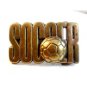 Vintage Solid Brass Soccer Belt Buckle