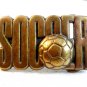 Vintage Solid Brass Soccer Belt Buckle