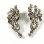 Vintage Sparkley Rhinestone Clip On Earrings Unbranded 71215bb